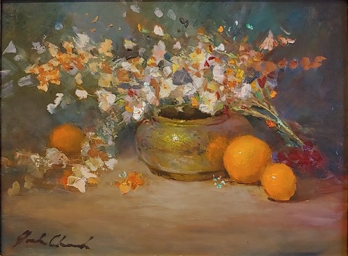 Confetti & Oranges 12x16 $950 at Hunter Wolff Gallery